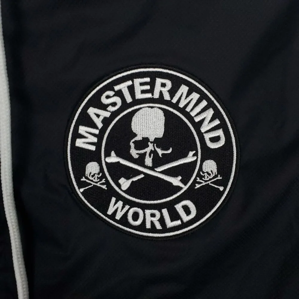Mastermind World Mitchell & Ness Large Windbreaker Jacket 2023 Collab Black‎ New - Picture 3 of 12